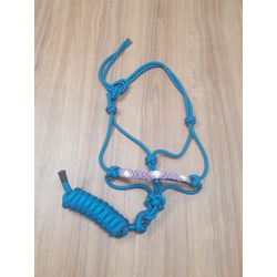 Cabresto com Missanga para Cavalo Nylon Azul Turqu... - LETÍCIA COUNTRY IMPORT'S