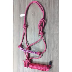 Cabresto com Missanga para Cavalo Nylon Pink 7 nós... - LETÍCIA COUNTRY IMPORT'S