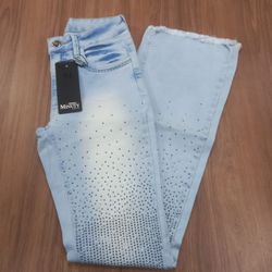 Calça Jeans Flare Cós Médio Feminina Minuty