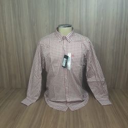 Camisa Tuff Xadrez Branco C/ Vermelho Manga Longa ... - LETÍCIA COUNTRY IMPORT'S