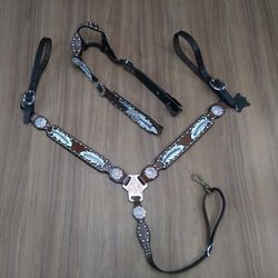 Conjunto Cabeçada e Peiteira Personalizado Master Selas 3896