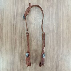  Cabeçada 01 Orelha de Couro Sport Equine 