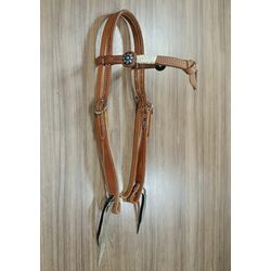  Cabeçada Testeira de Couro com Afogador Sport Equine