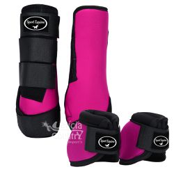 Kit Dianteiro Cloche e Caneleiras Pink Sport Equin... - LETÍCIA COUNTRY IMPORT'S