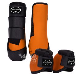 Kit Dianteiro Cloche e Caneleiras Laranja Sport Eq... - LETÍCIA COUNTRY IMPORT'S