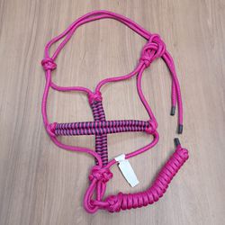 Cabresto para Cavalo 7 nós em Nylon Pink c/ Cabo M... - LETÍCIA COUNTRY IMPORT'S