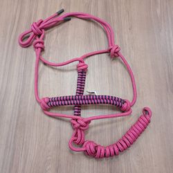 Cabresto para Cavalo 7 nós em Nylon Pink c/ Cabo M... - LETÍCIA COUNTRY IMPORT'S