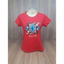T Shirt Power Country Feminina Vermelho 7057 - 705 - LETÍCIA COUNTRY IMPORT'S
