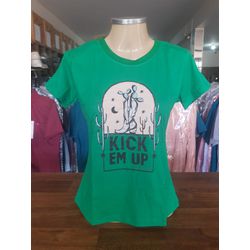 T Shirt Power Country Feminina Verde 7481 - 7481 - LETÍCIA COUNTRY IMPORT'S