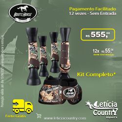Kit Completo Cloche e Caneleiras Estampado Boots H... - LETÍCIA COUNTRY IMPORT'S