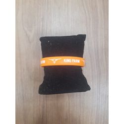 Pulseira King Farm Laranja com Logo e Escrita Bran... - LETÍCIA COUNTRY IMPORT'S