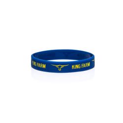 Pulseira King Farm Azul Marinho com Logo e Escrita... - LETÍCIA COUNTRY IMPORT'S