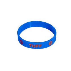 Pulseira Tuff Azul com Logo e Escrita Laranja S/M