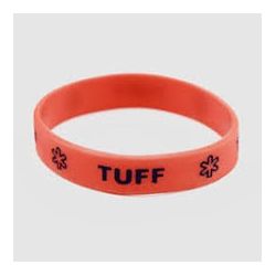 Pulseira Tuff Laranja com Logo e Escrita Preta S/M... - LETÍCIA COUNTRY IMPORT'S