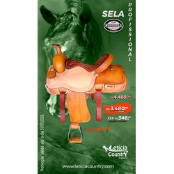 Sela Completa Nogueira 1000 Padrão Com Couro Virad... - LETÍCIA COUNTRY IMPORT'S