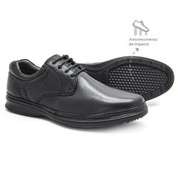 Sapato Casual Masculino Conforto Couro Preto Levet... - Levecomfort Calçados