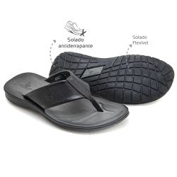 Chinelo Masculino Confortável em Couro Preto Levet... - Levecomfort Calçados