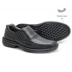 Sapato social Leve Couro Preto Ultra Conforto Leve... - Levecomfort Calçados