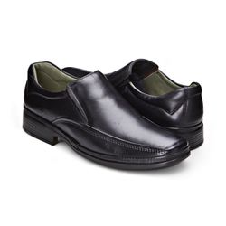 Sapato social Leve Couro Preto Leveterapia - 45901 - Levecomfort Calçados