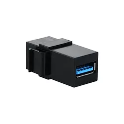 Keystone / Emenda USB 3.0 Preto - QMT-USB3.0-B - LEVEL ONE