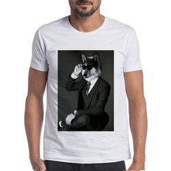 T-shirt Camiseta Lobo Óculos Branco - 42170001 - Forthem ®
