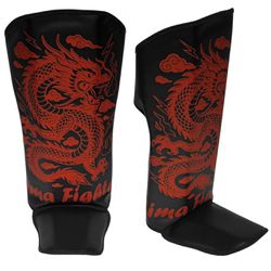 Protetor de Canela 20 m Dragão - CN20MMDRGPTVERM - LIMAFIGHTER