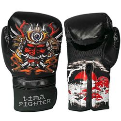  Luva muay thai/ Boxe Lima Fighter Máscara Samurai... - LIMAFIGHTER