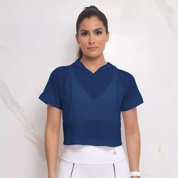 Cropped Capuz Amanda - Linhas & Cores Coleção Fitn... - Linhas & Cores