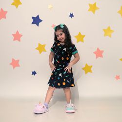 Camisola Geovanna Infantil | Kids Galaxy - 1908019... - Linhas & Cores