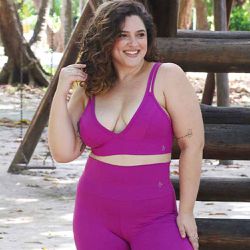 Top Emana Adriana - Coleção Fitness - Linhas & Cor... - Linhas & Cores