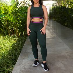 Conjunto Jump – Top Duplo e Legging Sem Costura -... - Linhas & Cores