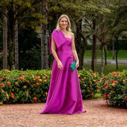 VESTIDO LONGO ALL - FUCSIA