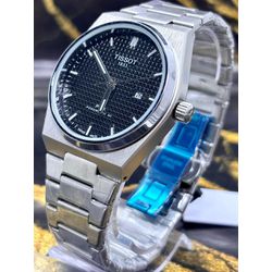 RELÓGIO TISSOT PRX 1853 TODO PRATA FUNDO PRETO - t... - GRINGA TOP MIL