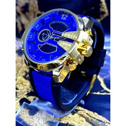 DIESEL 10 BAR DOURADO E AZUL LINHA BANHADA FUNCION... - GRINGA TOP MIL