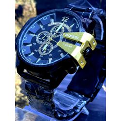 DIESEL 10 BAR LINHA BANHADA PRETO DETALHES DOURADO... - GRINGA TOP MIL
