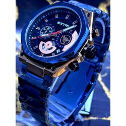 EXTRI X6096 AZUL COM DETALHES BRONZE FUNCIONAL - E... - GRINGA TOP MIL