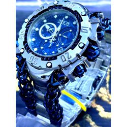 INVICTA GLADIADOR PRATA COM DETALHES AZUL - gladia... - GRINGA TOP MIL
