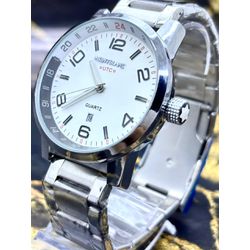 RELÓGIO MONT BLAN OUTCO PRATA FUNDO BRANCO - mont3 - GRINGA TOP MIL