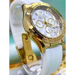 OYSTER PERPETUAL PATENT FUNDO BRANCO PULSEIRA BRAN... - GRINGA TOP MIL