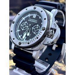 RELÓGIO PANE PRATA PULSEIRA PRETA - pane5 - GRINGA TOP MIL