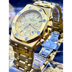 AUDEMARS PIGUET TODO DOURADO FUNCIONAL LINHA BANHA... - GRINGA TOP MIL