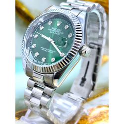 RLX DAY DATE PRATA COM FUNDO VERDE PREMIUM - rlx22 - GRINGA TOP MIL