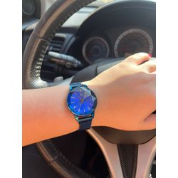 Relógio Swarovskj Feminino todo azul royal+ perfum... - GRINGA TOP MIL