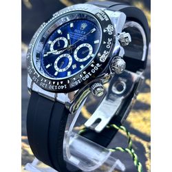 OYSTER PERPETUAL PATENT FUNDO AZUL ESCURO PULSEIRA... - GRINGA TOP MIL