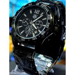 TAG SENNA LINHA BANHADA TODO PRETO PULSEIRA EM AÇO... - GRINGA TOP MIL