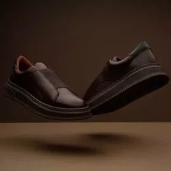 Tera 37801 Couro Floater Café Floater Preto Sola C... - LOGALY ATACADO