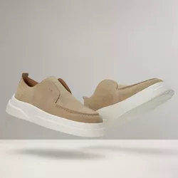 Santiago 30600 Couro Camurça Bege Sola Gelo Ultra ... - LOGALY ATACADO