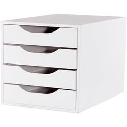 Gaveteiro De Mesa Easy Box 4 Gavetas Madeira - Bra... - Lojas Angelo
