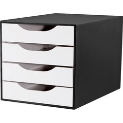 Gaveteiro De Mesa Easy Box 4 Gavetas Madeira - Pre... - Lojas Angelo
