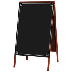 Cavalete de Calçada 70x50cm - Preto Fosco Decorado... - Lojas Angelo